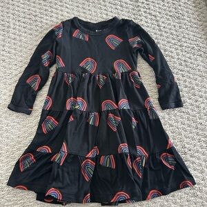 Kyte BABY Black Dress with Rainbow Accents